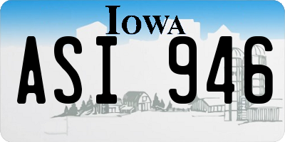 IA license plate ASI946