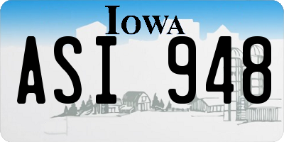 IA license plate ASI948
