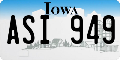 IA license plate ASI949