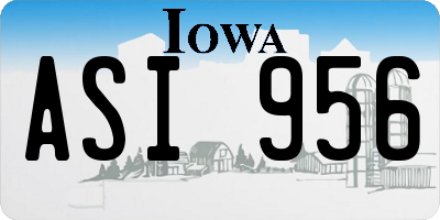 IA license plate ASI956