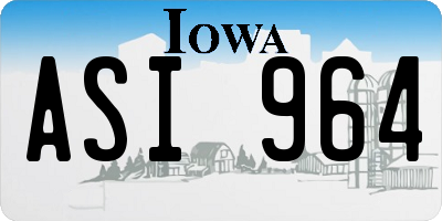 IA license plate ASI964