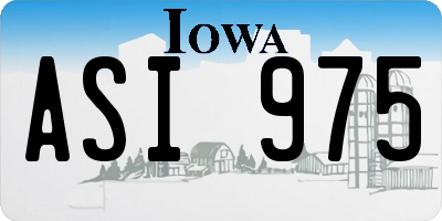 IA license plate ASI975