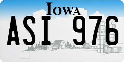 IA license plate ASI976