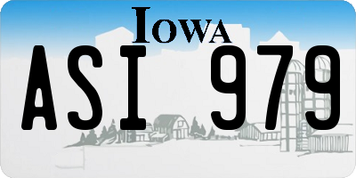 IA license plate ASI979