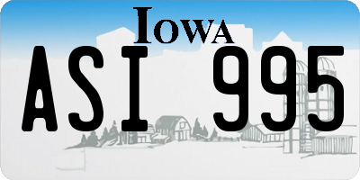 IA license plate ASI995
