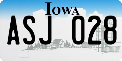 IA license plate ASJ028