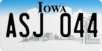 IA license plate ASJ044