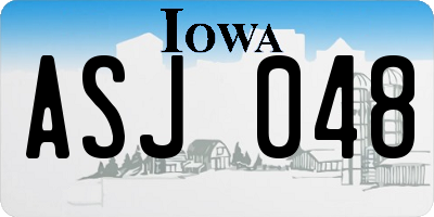 IA license plate ASJ048
