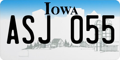 IA license plate ASJ055