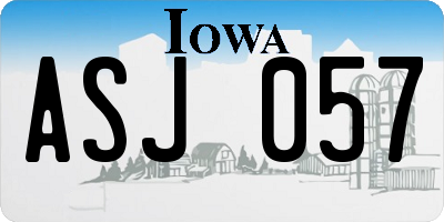 IA license plate ASJ057