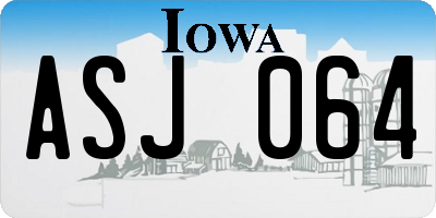 IA license plate ASJ064