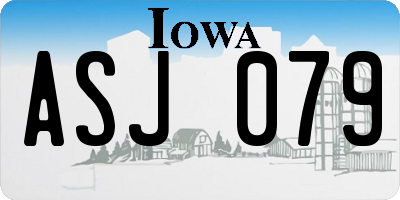 IA license plate ASJ079