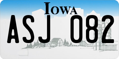 IA license plate ASJ082