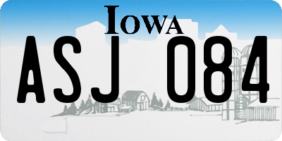 IA license plate ASJ084