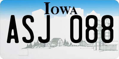 IA license plate ASJ088