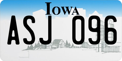IA license plate ASJ096