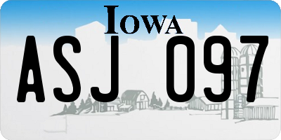 IA license plate ASJ097