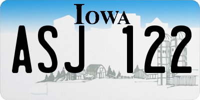 IA license plate ASJ122