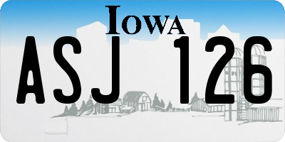 IA license plate ASJ126