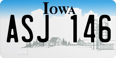 IA license plate ASJ146