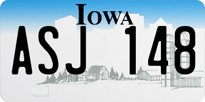 IA license plate ASJ148