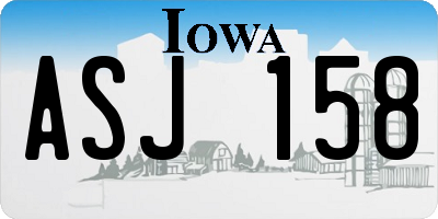 IA license plate ASJ158