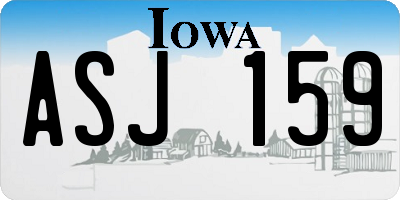 IA license plate ASJ159