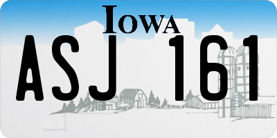 IA license plate ASJ161