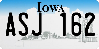 IA license plate ASJ162