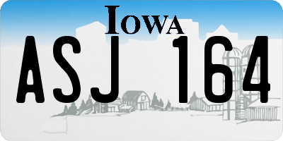 IA license plate ASJ164