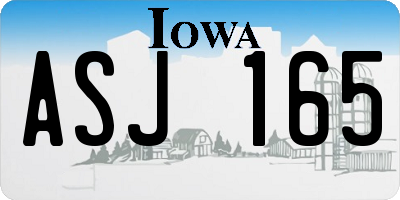 IA license plate ASJ165