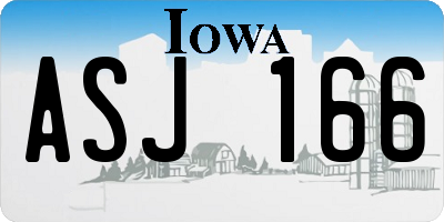 IA license plate ASJ166
