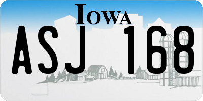 IA license plate ASJ168