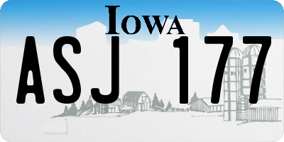 IA license plate ASJ177