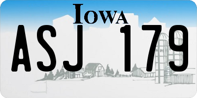 IA license plate ASJ179