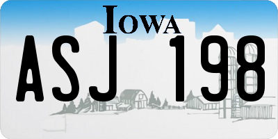 IA license plate ASJ198