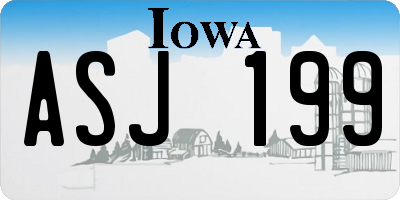 IA license plate ASJ199