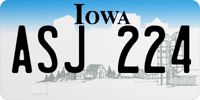 IA license plate ASJ224