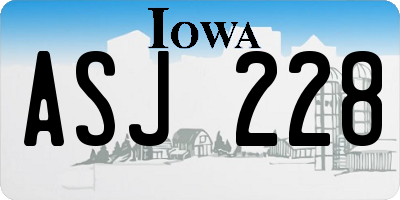 IA license plate ASJ228