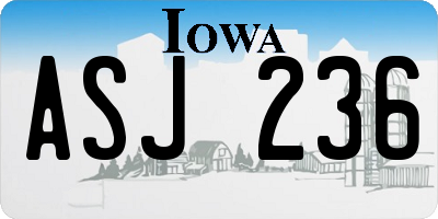 IA license plate ASJ236