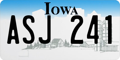 IA license plate ASJ241