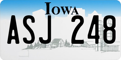 IA license plate ASJ248