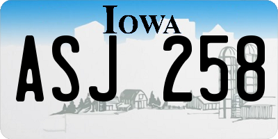 IA license plate ASJ258