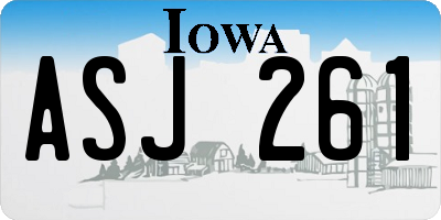 IA license plate ASJ261