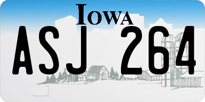 IA license plate ASJ264