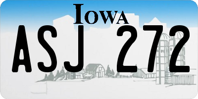 IA license plate ASJ272