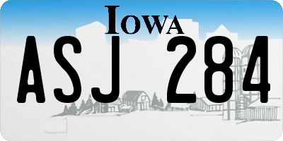IA license plate ASJ284
