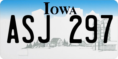 IA license plate ASJ297