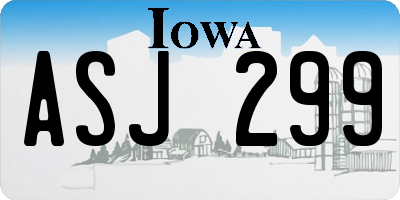 IA license plate ASJ299