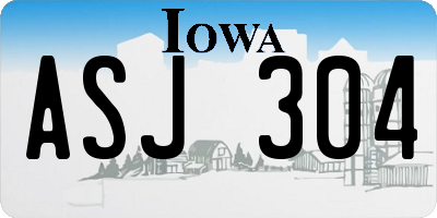IA license plate ASJ304